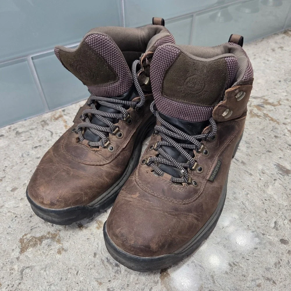 Timberland Hiking Boots Waterproof Leather‎ Ankle Brown Mens Walking Trail Shoes